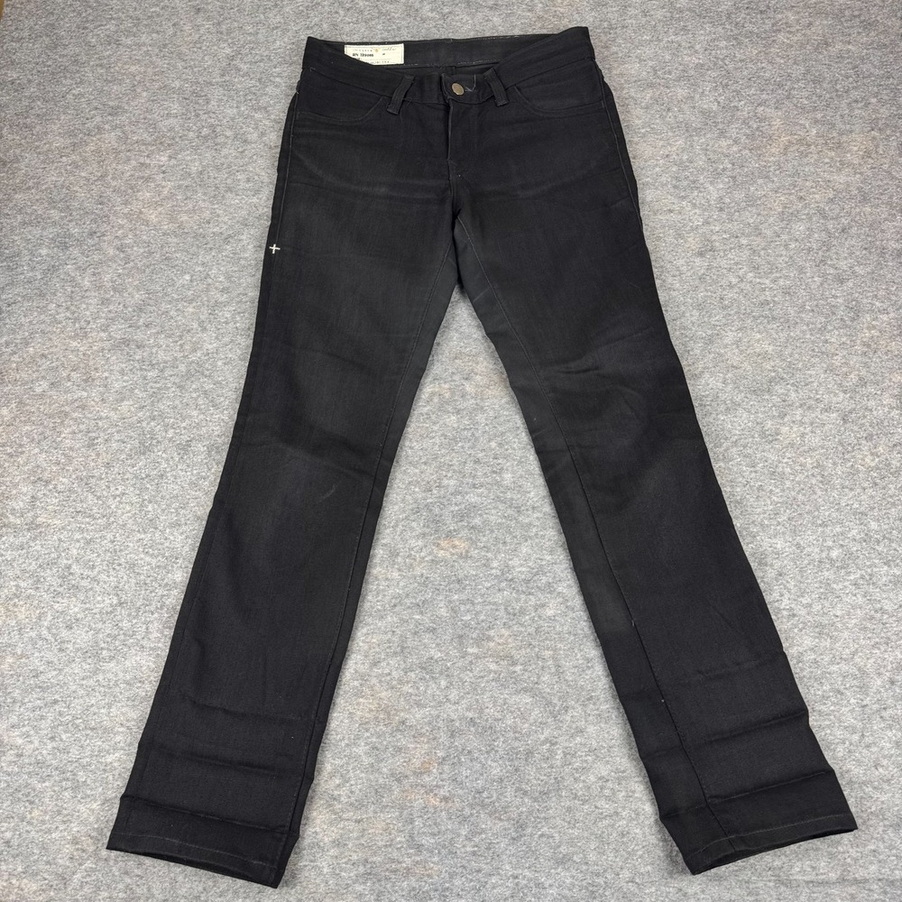 Imogene + Willie Black Rigid JP Selvedge Jeans Low Rise Slim 30" Womens 25